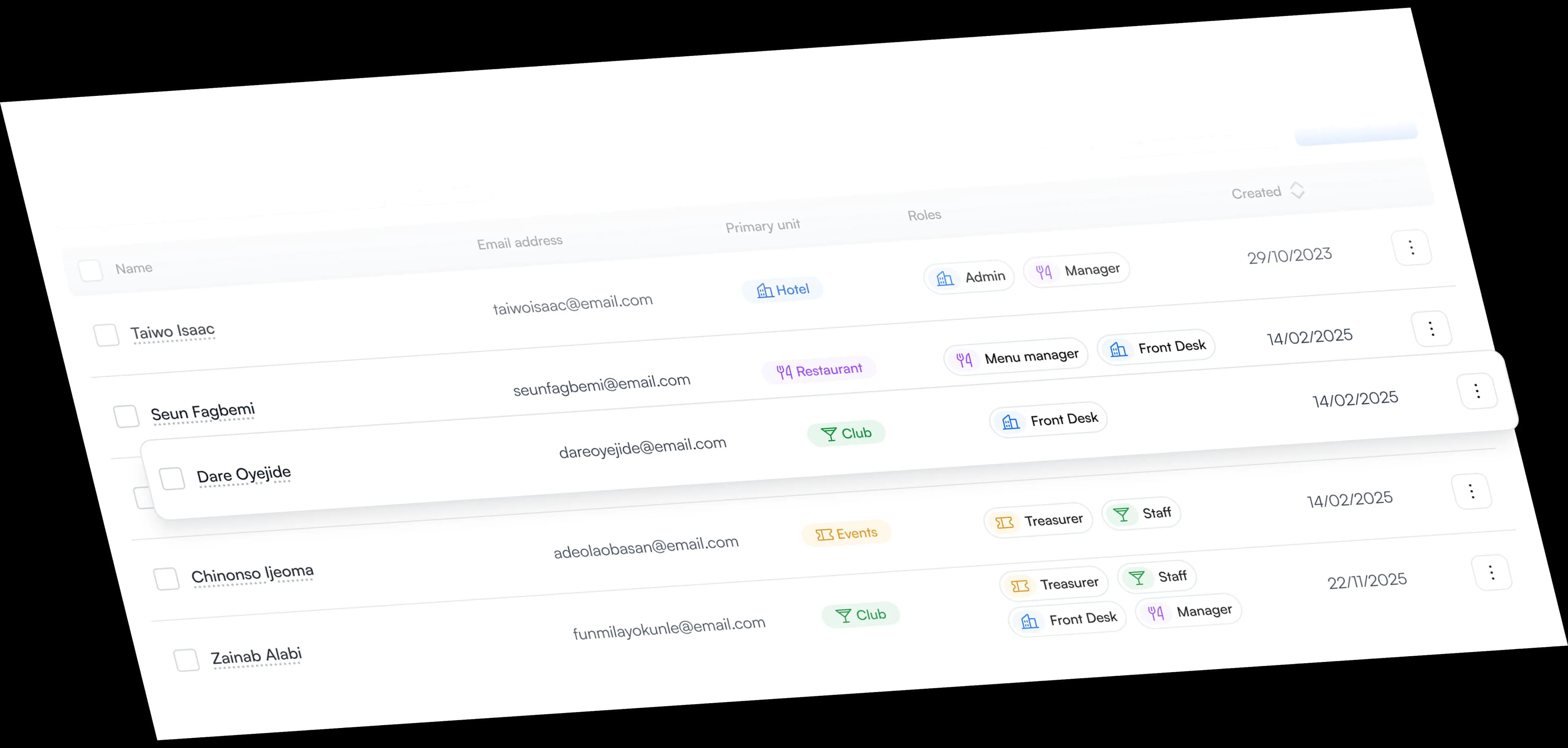 Manage Staff & Shifts